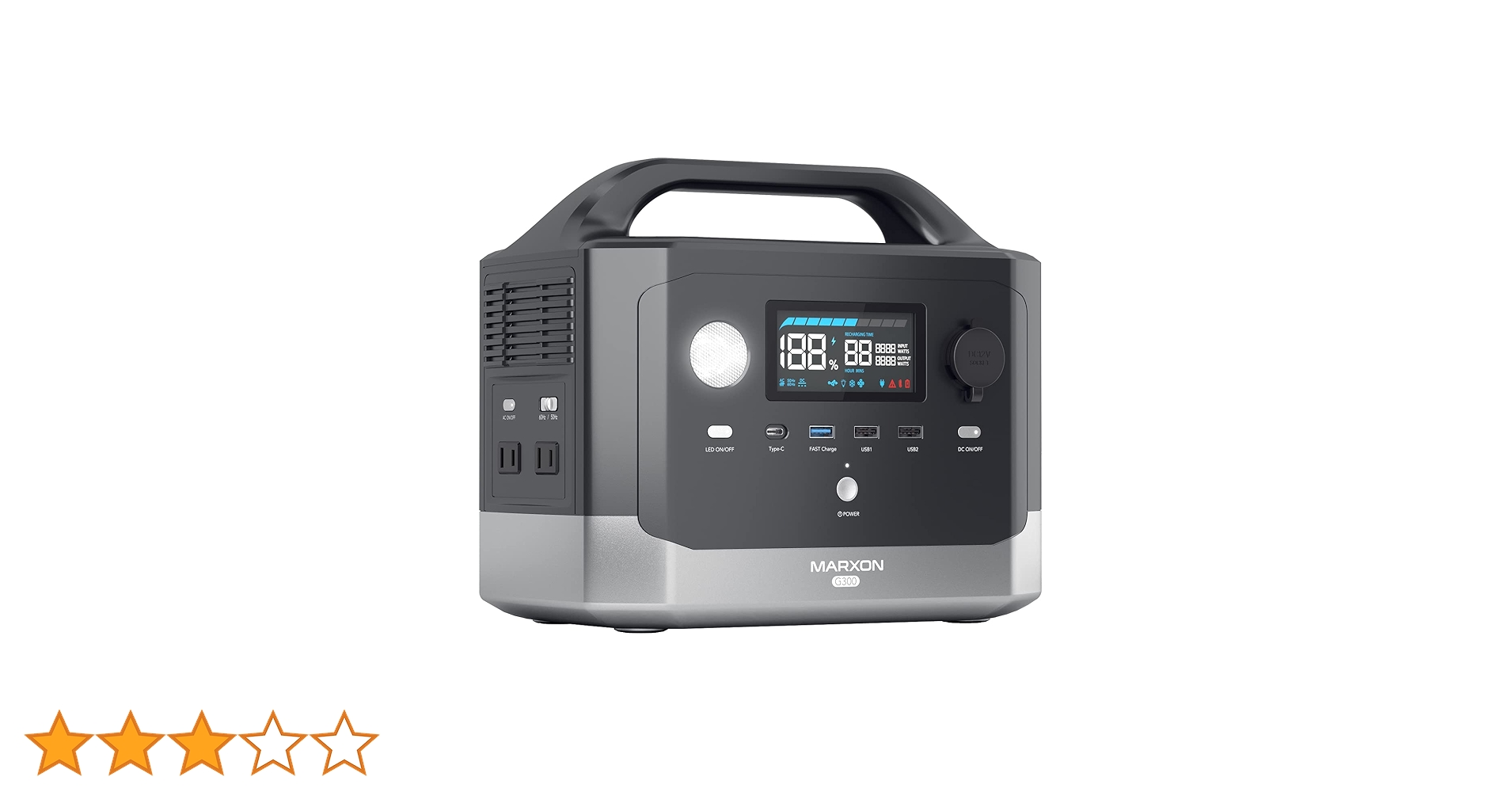 Amazon.co.jp: MARXON G300 ポータブル電源 300W（サージ600W）容量